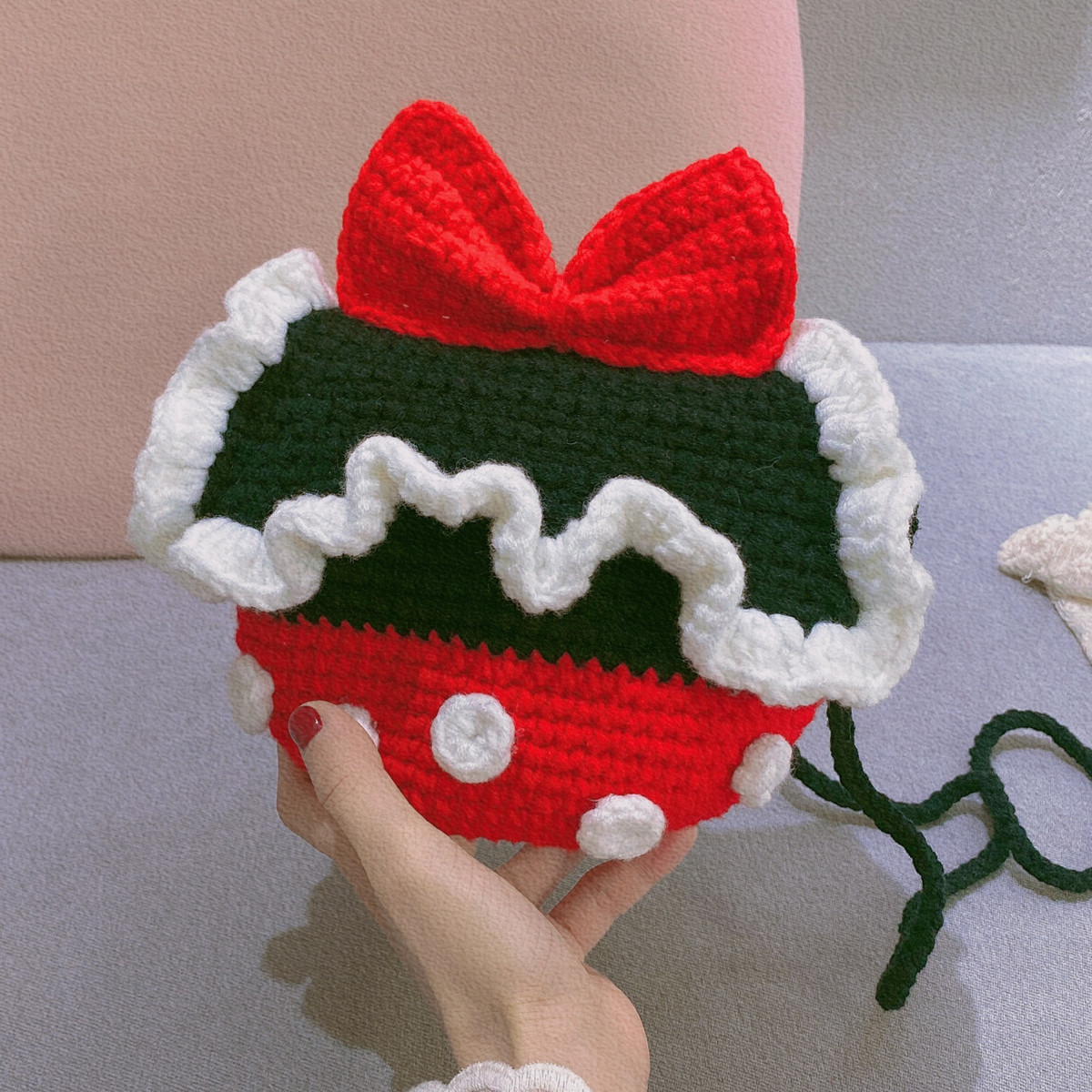 手工编织包包diy材料包自制手织毛线可爱米奇包包单肩斜挎包女包