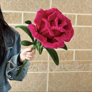 巨型扭扭棒手工玫瑰向日葵花束diy材料包毛根全套自制成品仿真花