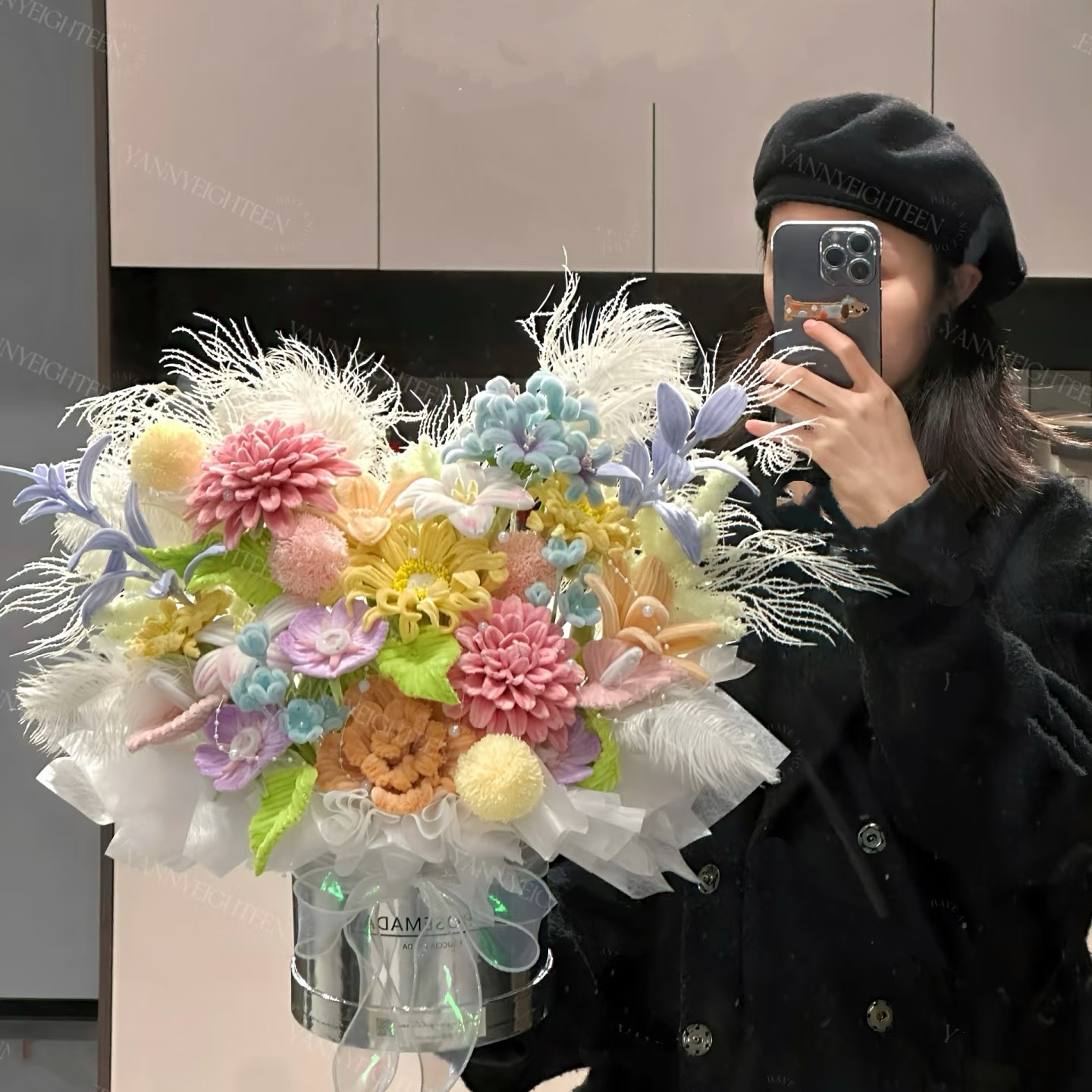 2025新款手工制作扭扭棒抱抱桶花