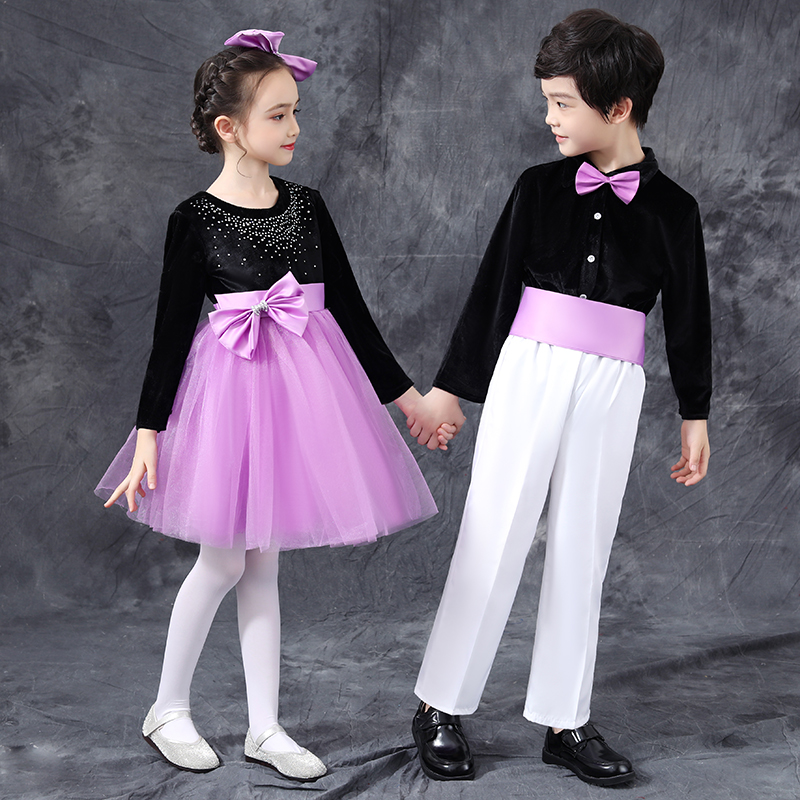 元旦合唱诗朗诵演出服小学生表演