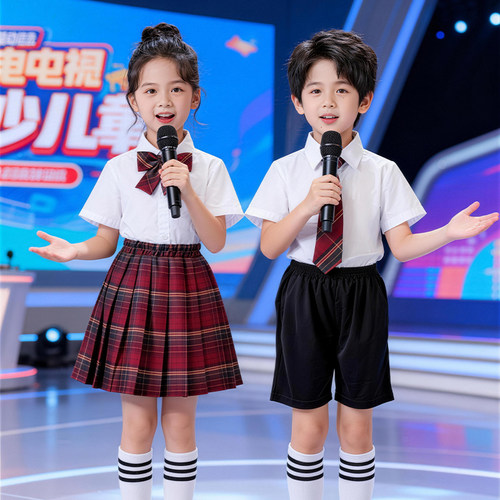 儿童合唱演出服男女童演讲比赛服