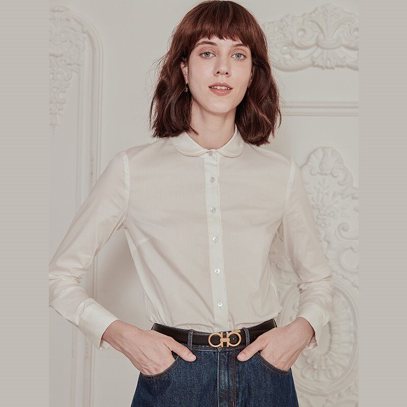 simple retro French shirt temperament Sense of design A small minority Scheming Petal collar Long sleeve Retro jacketin the Women's clothing/Boutique , Shirt  category - from Buy2taobao.com to provide professional Taobao agent buy service