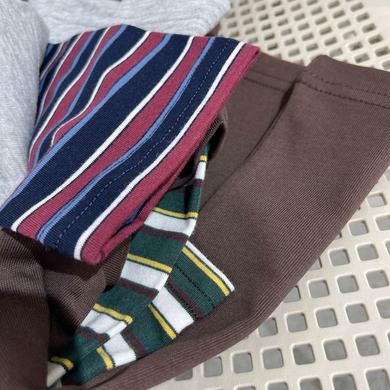 牛货~巨洋气 男女童复古撞色假两件长袖T恤 120-160