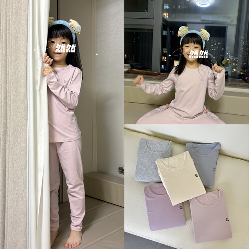 7A抗菌纯棉家居服套装~ 男女中大童保暖内衣秋衣秋裤 130-180