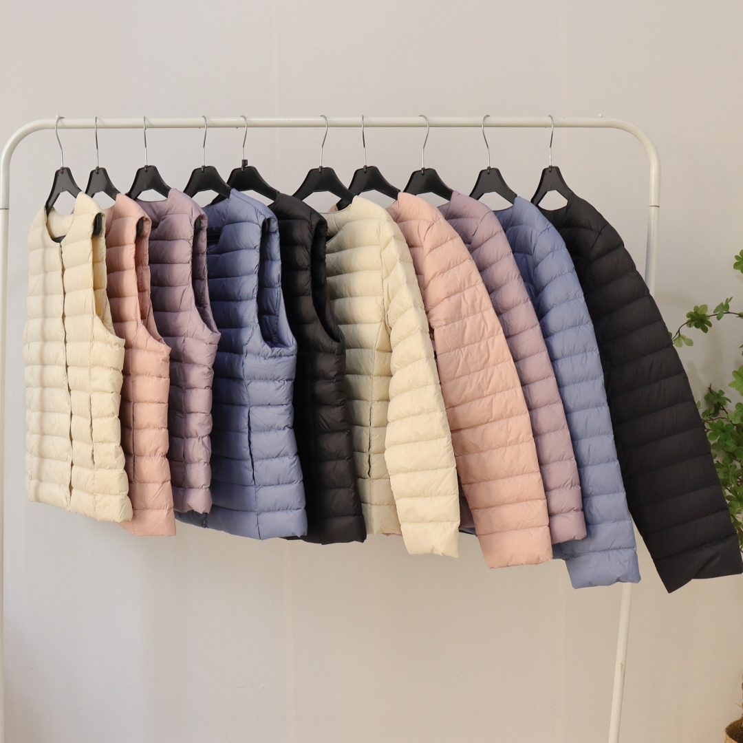 成人女士内穿羽绒服马甲+长袖羽绒衣 90白鸭绒羽绒内胆  大童可穿