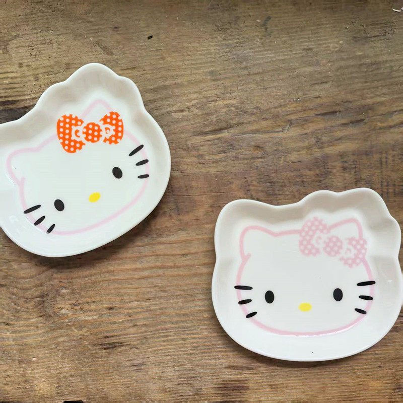 包邮 外贸陶瓷碟 hollekitty 碟子酱料碟 小菜碟