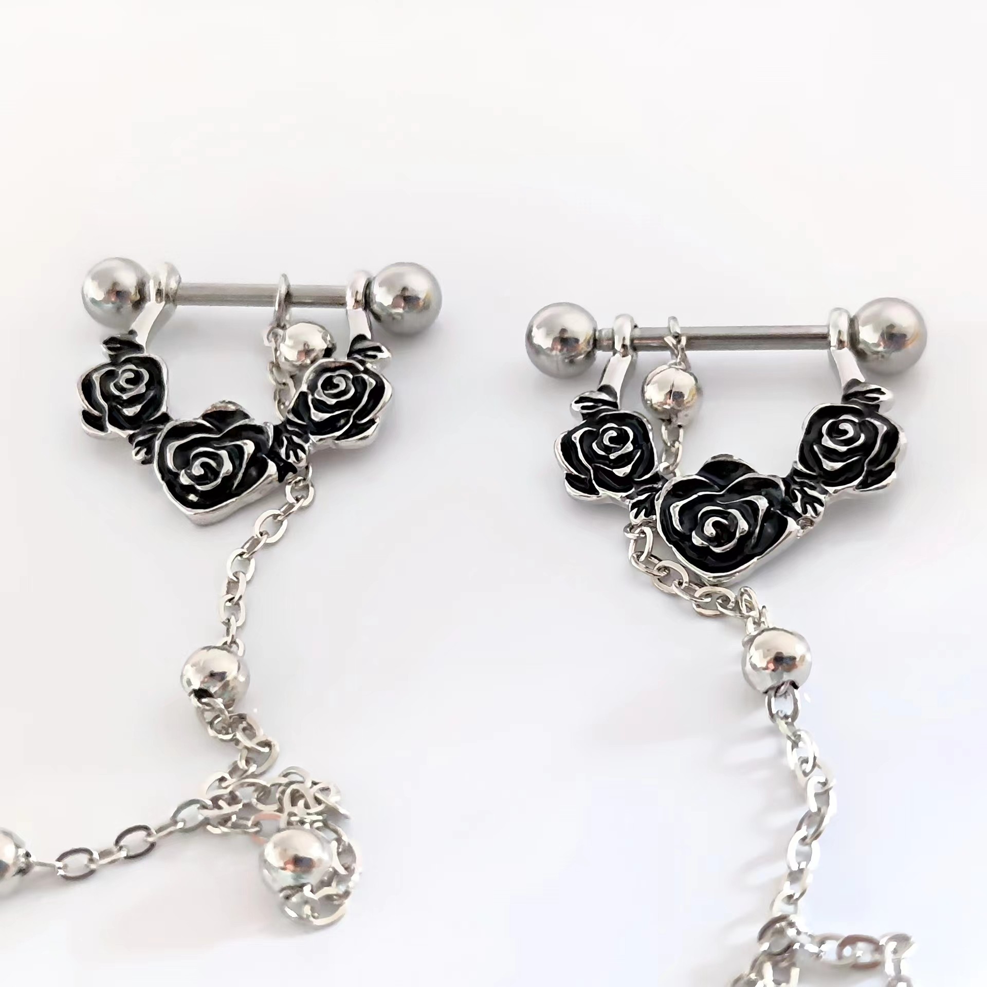 F-136钛合金乳环防过敏玫瑰花乳链14G/16G情侣乳钉性感穿刺饰品,饰品/流行首饰/时尚饰品新,其它首饰,淘宝优惠券,粉丝福利购,淘宝优惠卷