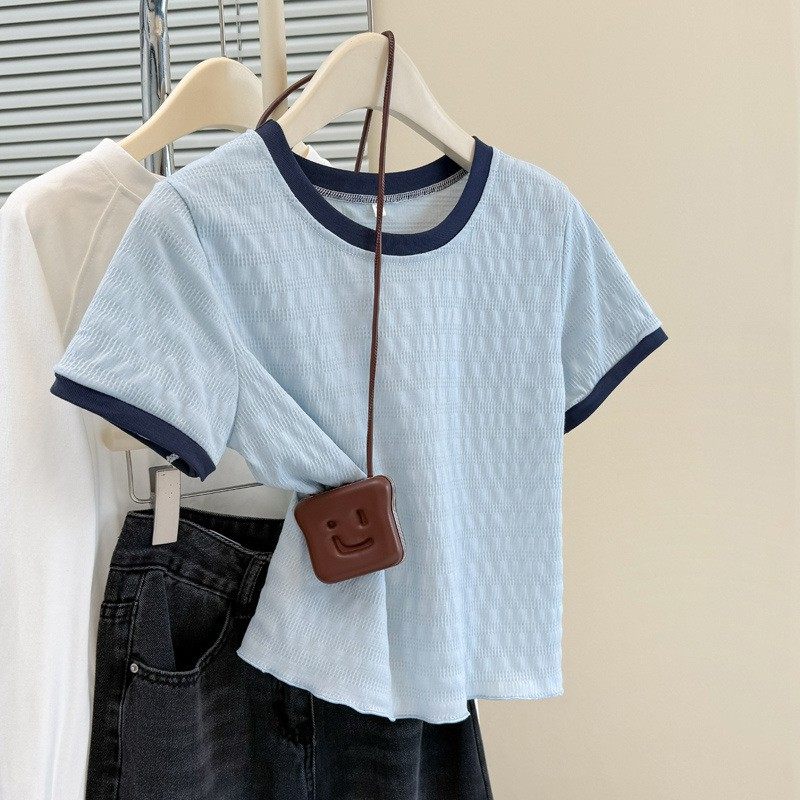 欧美实拍短款恤短袖女夏季修身韩版打底衫内搭木耳边半袖上衣,个性定制/设计服务/DIY,连衣裙加工定制,淘宝优惠券,粉丝福利购,淘宝优惠卷