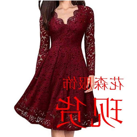 圣诞款女装秋冬装裙子蕾丝连衣裙长袖内搭打底显瘦气质裙子潮,个性定制/设计服务/DIY,连衣裙加工定制,淘宝优惠券,粉丝福利购,淘宝优惠卷