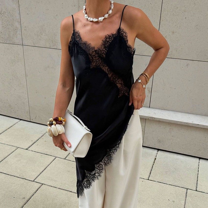 秋冬新款仿真丝蕾丝开叉内搭连衣裙设计感气质色丁缎面吊带裙,个性定制/设计服务/DIY,连衣裙加工定制,淘宝优惠券,粉丝福利购,淘宝优惠卷