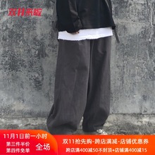 DUAL MATCH 国潮束脚日系工装裤女情侣宽松多功能阔腿休闲裤百搭