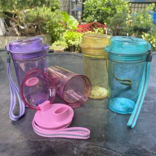 特百惠真品塑料便携提绳防漏MINI晶彩茶韵随心杯280ML 散漫一世