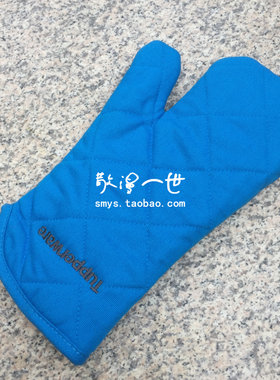 特百惠防烫黛蓝隔热微波炉手套