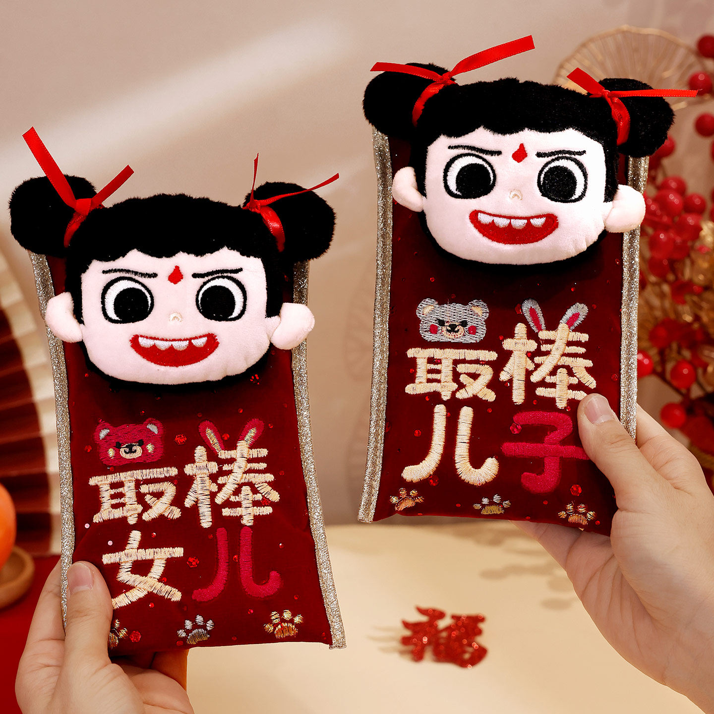 新年高档布艺红包2026马年新款红包袋过年儿童创意压岁钱袋利是封