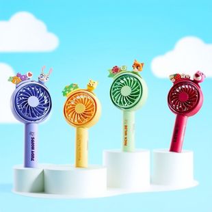 MINISO名创优品迪士尼皮克斯系创意风扇草莓熊便携手持迷你扇静音