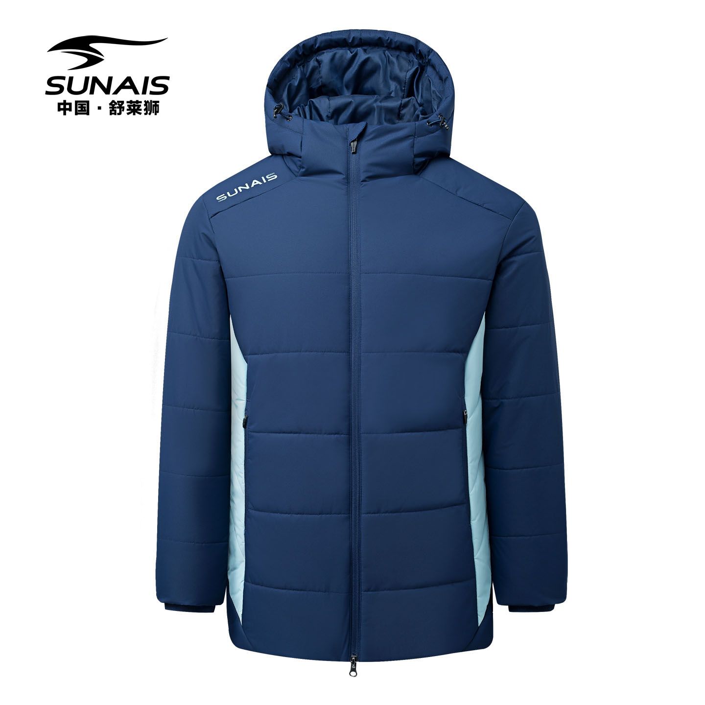 sunais舒莱狮运动梭织棉服男女中长款秋冬新款保暖外套防风运动服