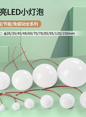 LED5V12V24V220V球泡半圆形化妆镜前灯广告字装饰低压全彩小灯泡