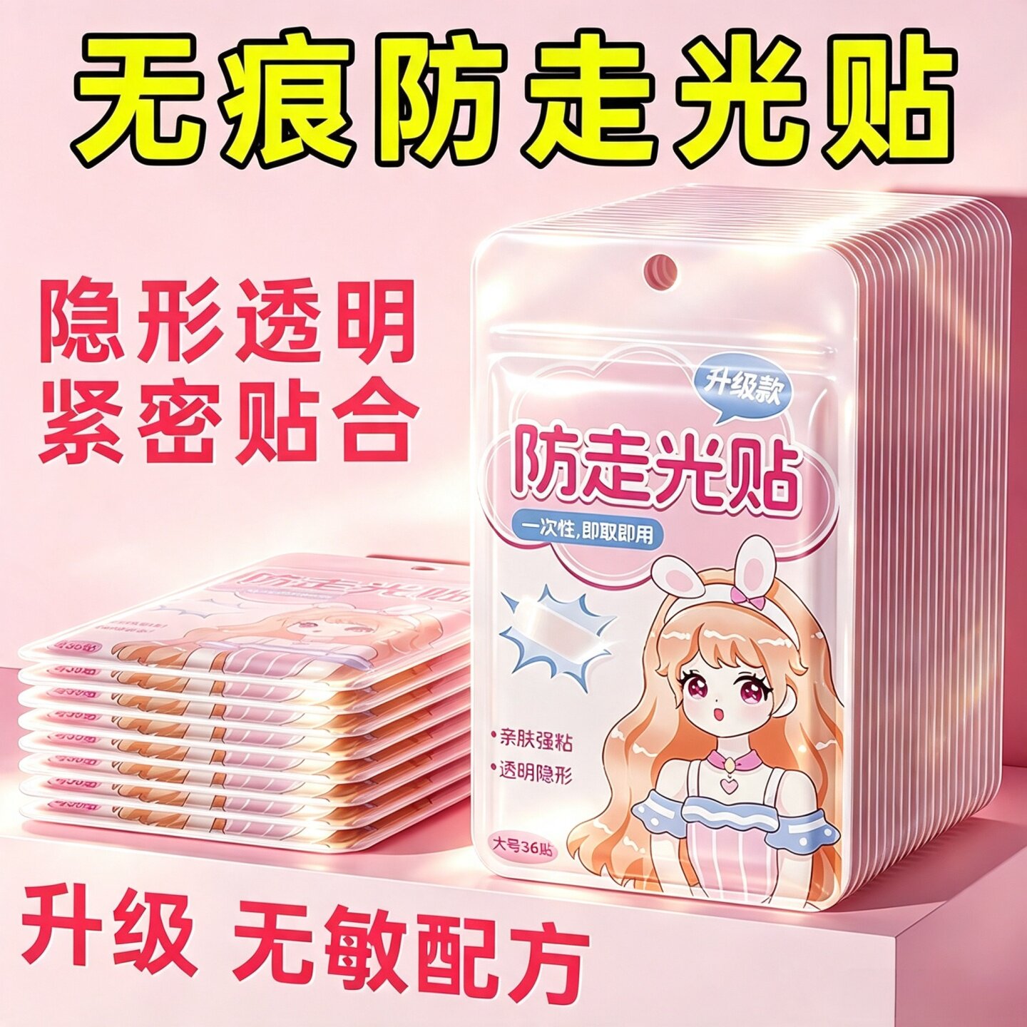 防走光防滑一字肩双面胶贴