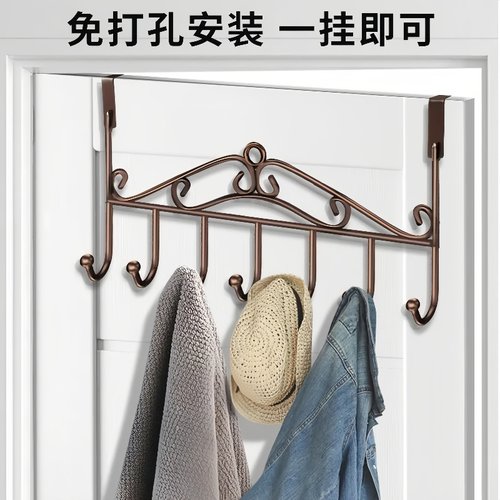 门后挂钩免打孔墙上挂衣架神器门上挂架壁挂子强力无痕衣服帽衣钩