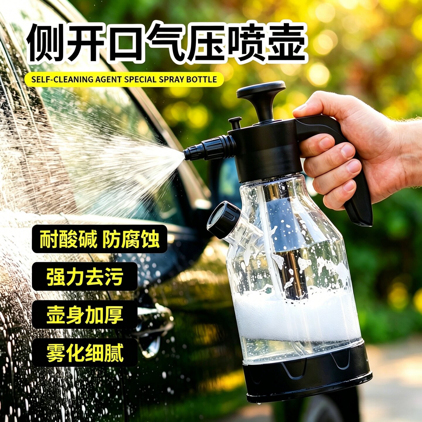 洗车泡沫喷壶专用pa壶洗车液家用工具全套高压增气喷泡沫水枪神器