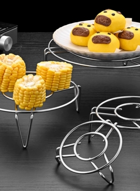 不锈钢家用蒸包子蒸笼蒸架高脚厨房蒸菜架隔水隔热架子蒸锅笼屉