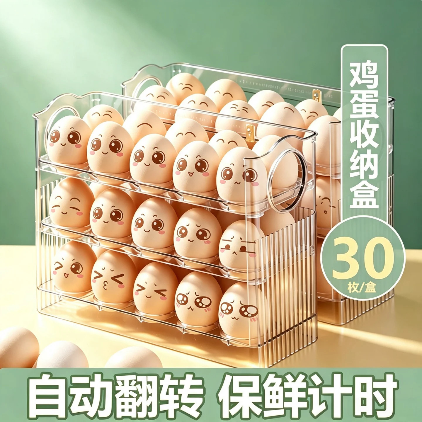 鸡蛋收纳盒冰箱侧门鸡蛋收纳