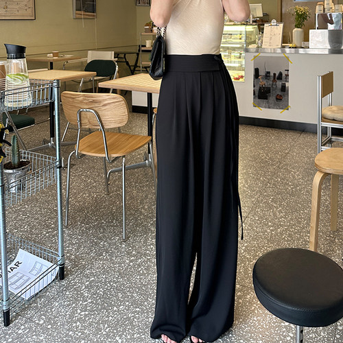 高腰显瘦小能手好穿阔腿质感长裤