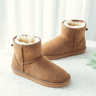 澳洲羊皮毛一体雪地靴女经典 5854低筒真皮百搭短靴冬女士棉鞋