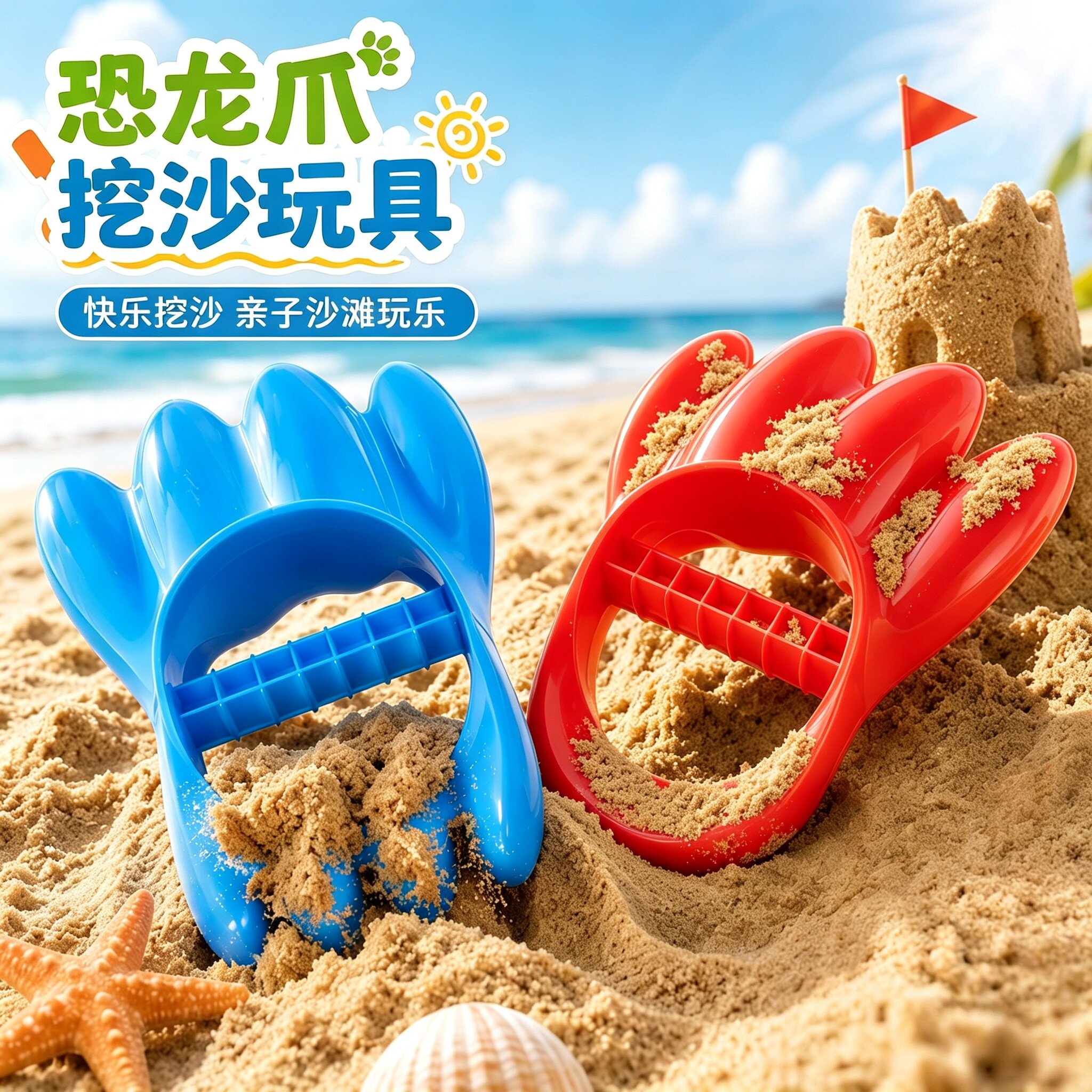 宝宝恐龙爪抓握戏水挖沙玩具图片