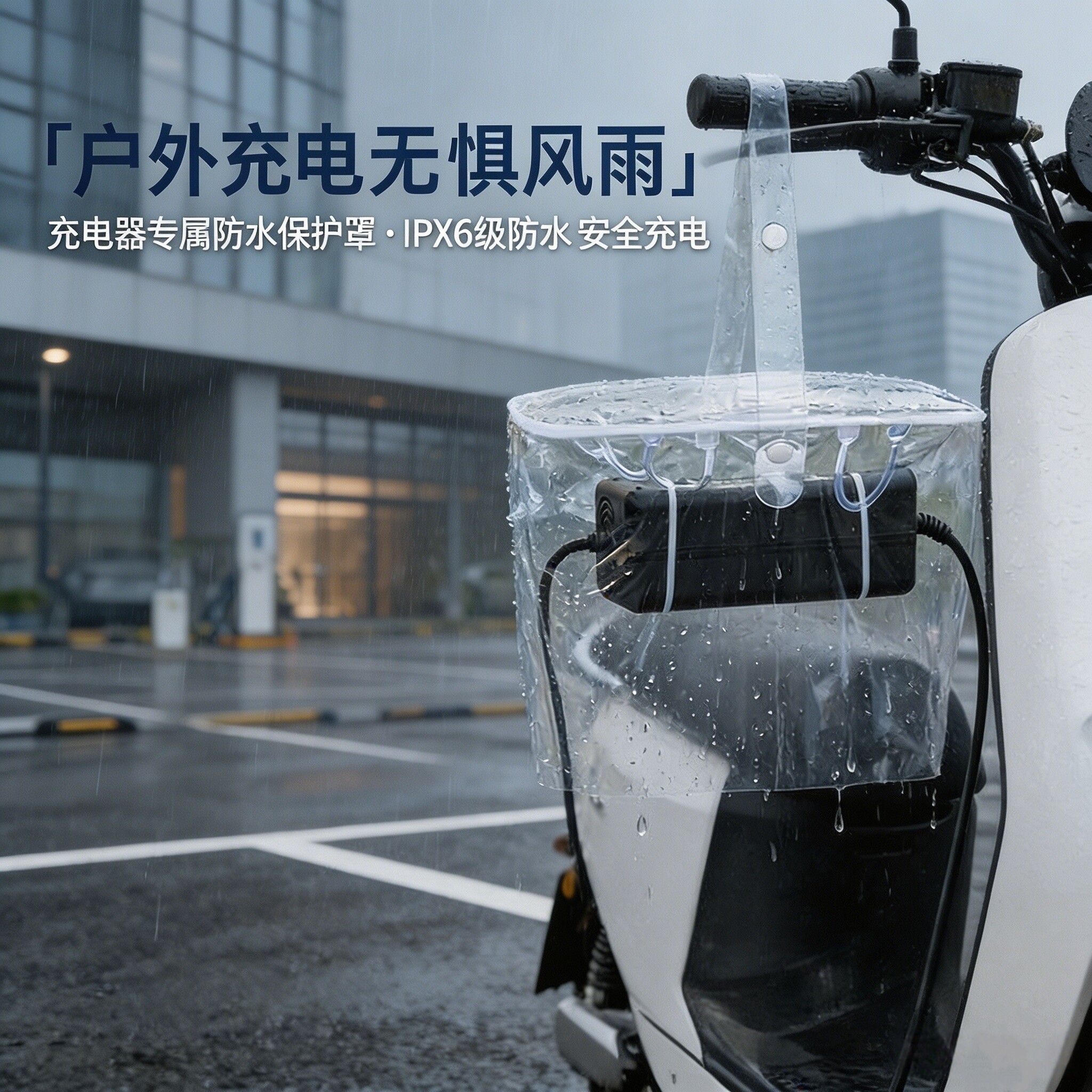电动车充电器防雨罩充电防雨防水防晒收纳袋下雨天折叠室外散热罩