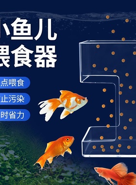 鱼缸喂食器防飘散防浑水不伤鱼小鱼鱼食投喂器喂鱼投食圈定点投喂