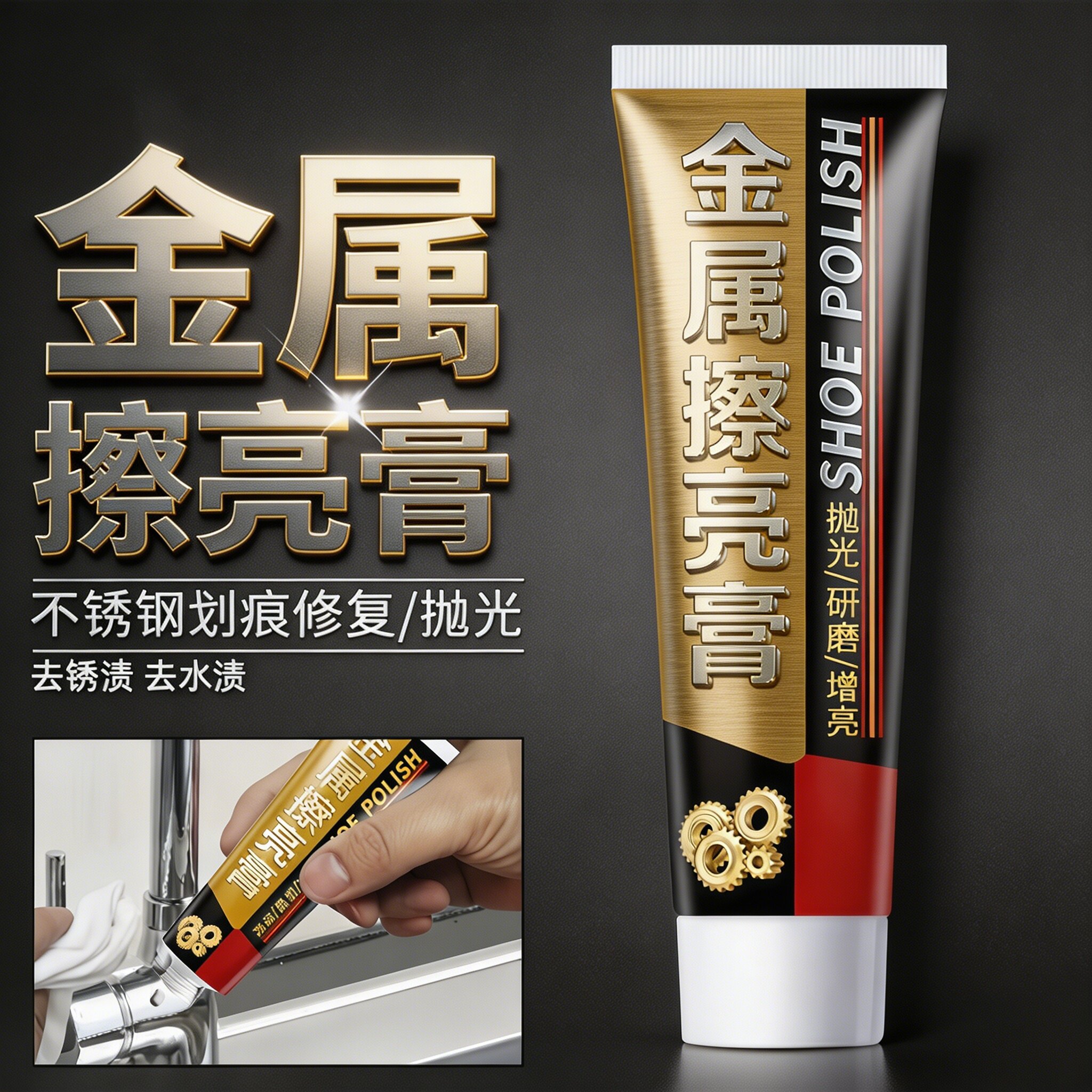 汽车镀铬亮条修复膏抛光翻新膏