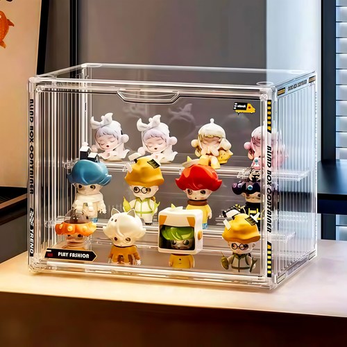 手办展示柜防尘亚克力盲盒展示架