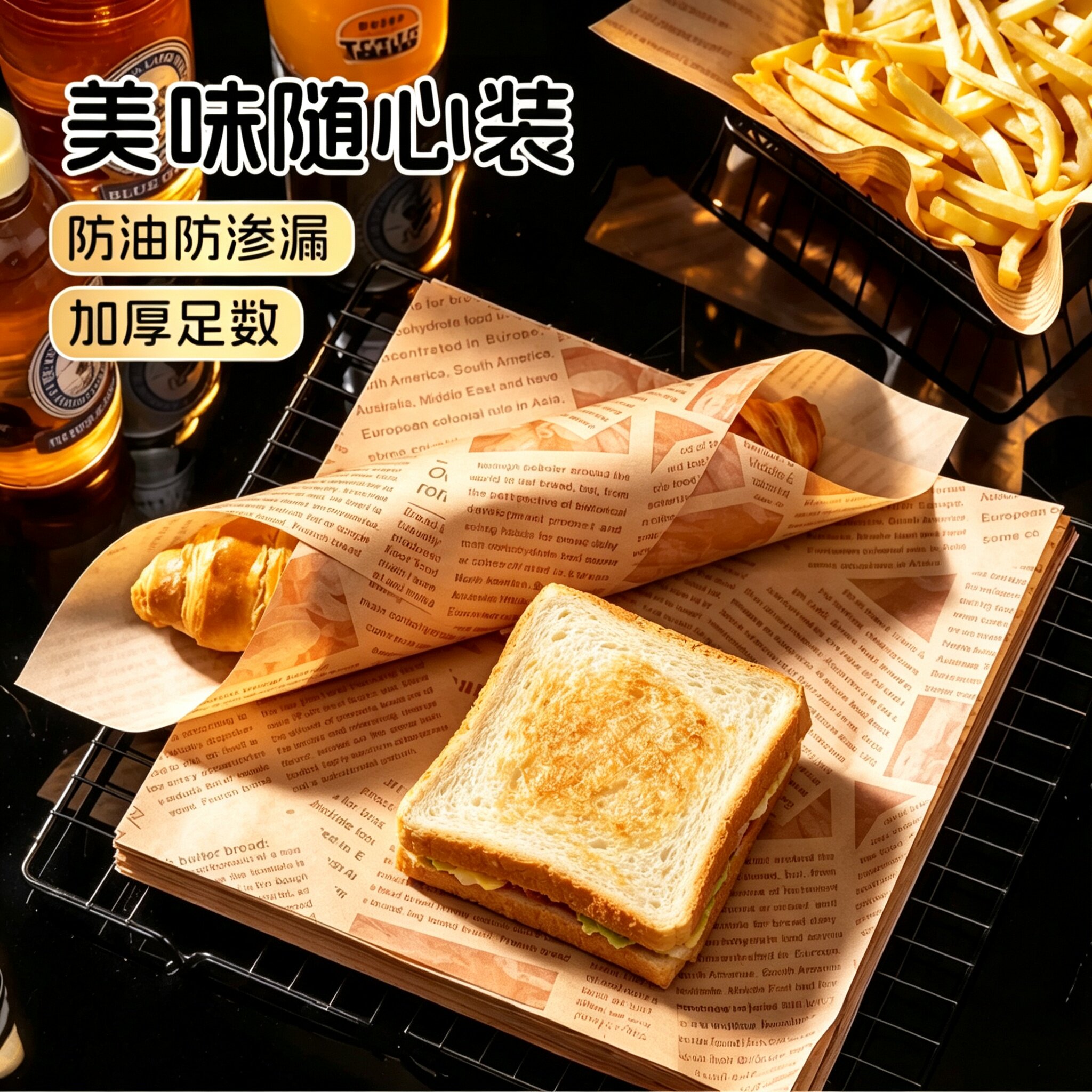 美式防油防粘餐盘纸隔油纸
