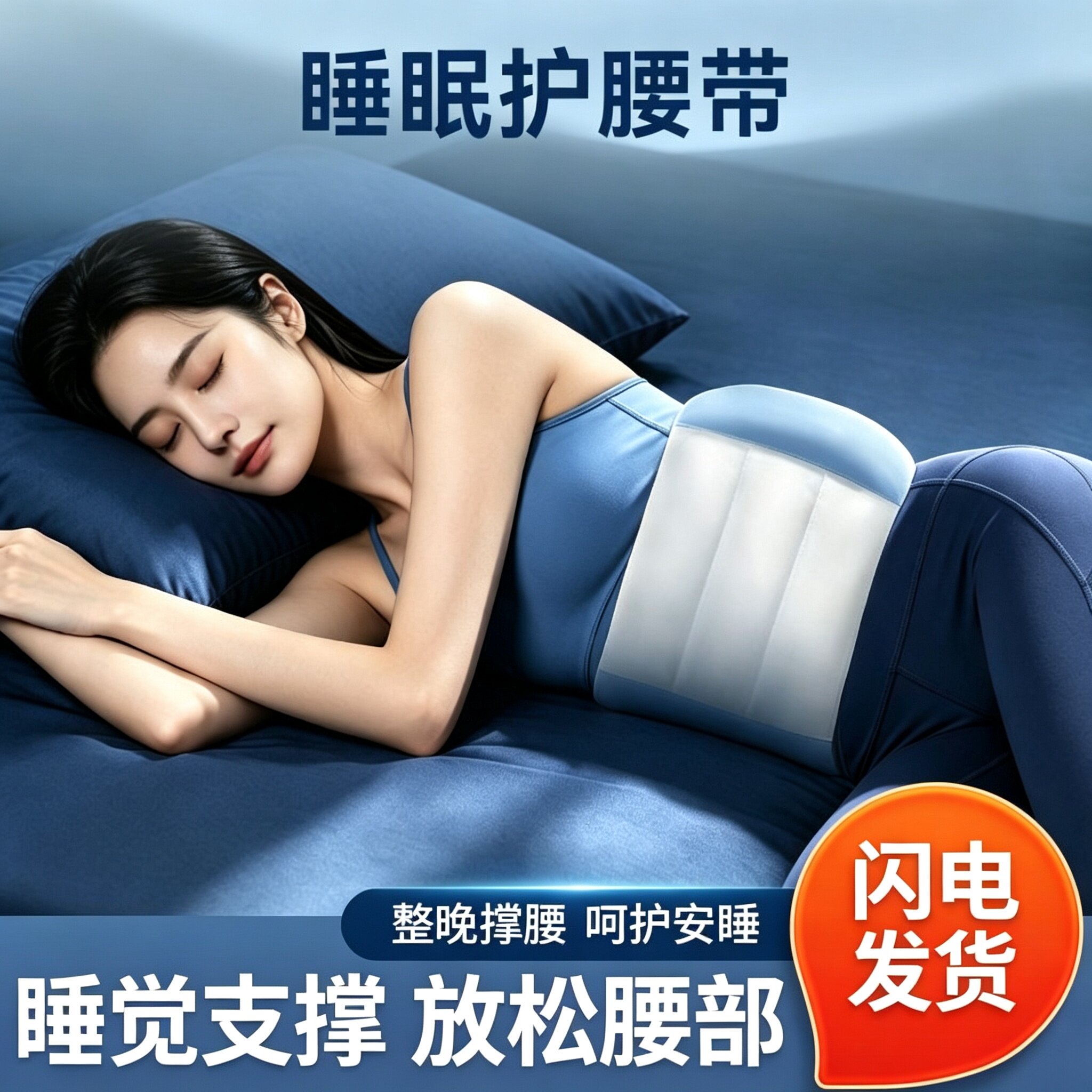 云感睡眠护腰带平躺护脊释压