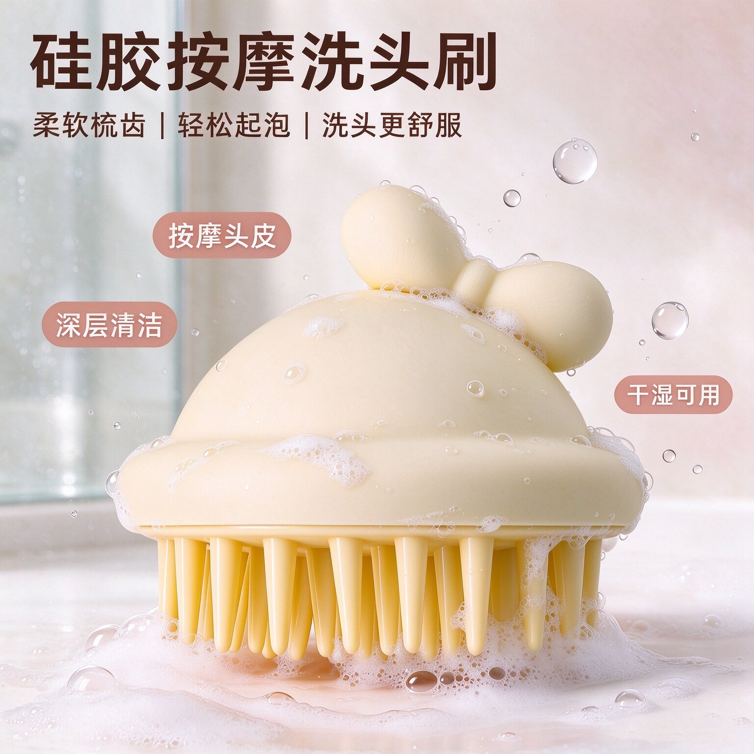 硅胶洗头按摩梳干湿两用抓痒