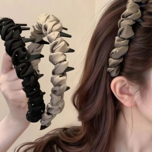 简约高级感满天星发箍女增高颅顶显脸小头箍防滑齿梳百搭洗脸发卡