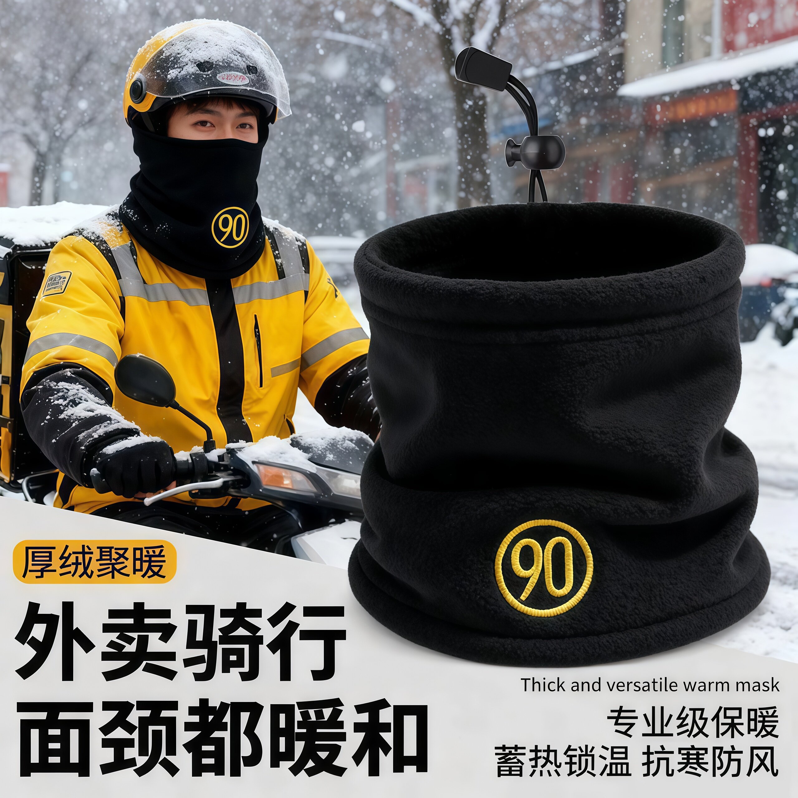 冬季骑行加厚保暖防风脖套