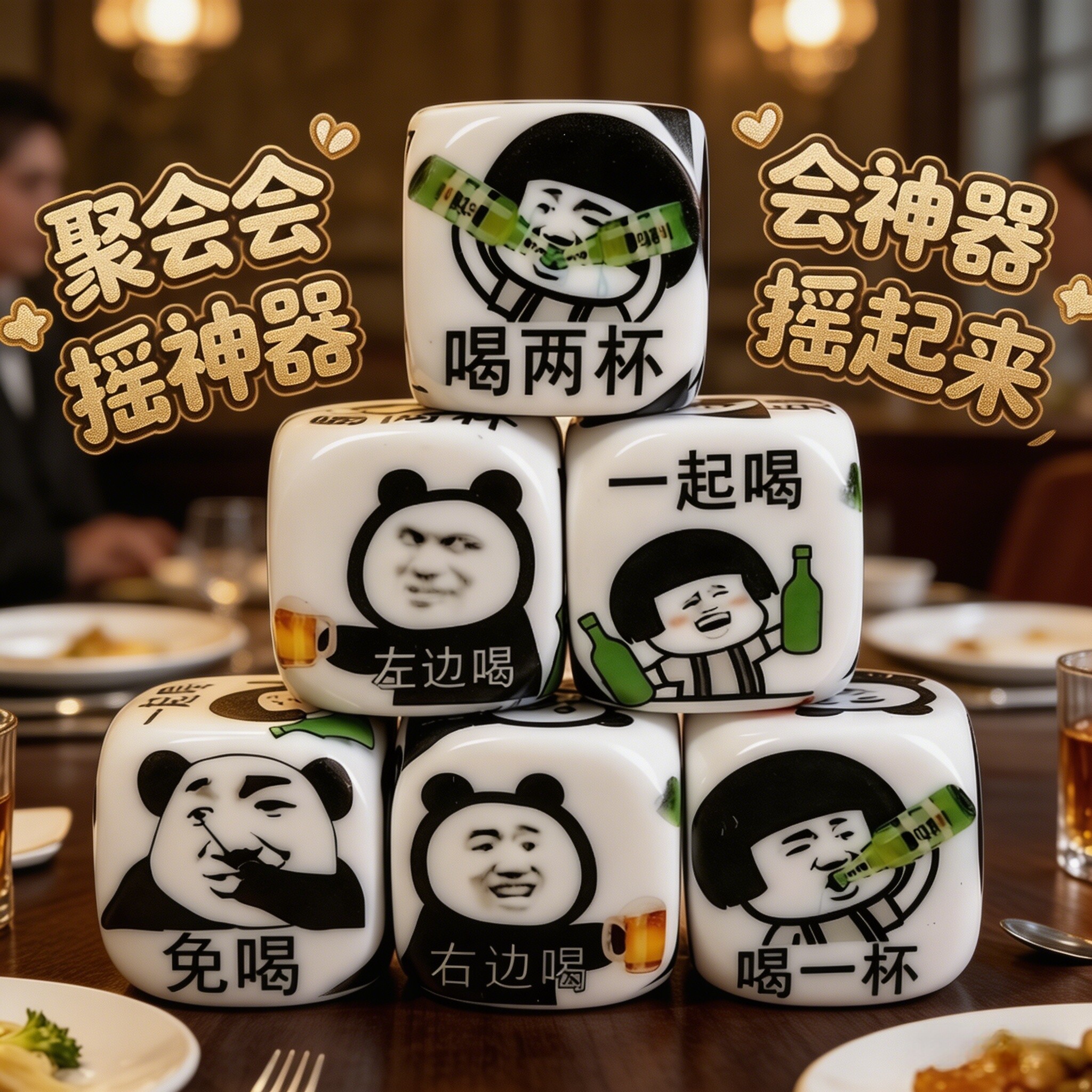 鬼畜酒令筛子游戏休闲喝酒玩具