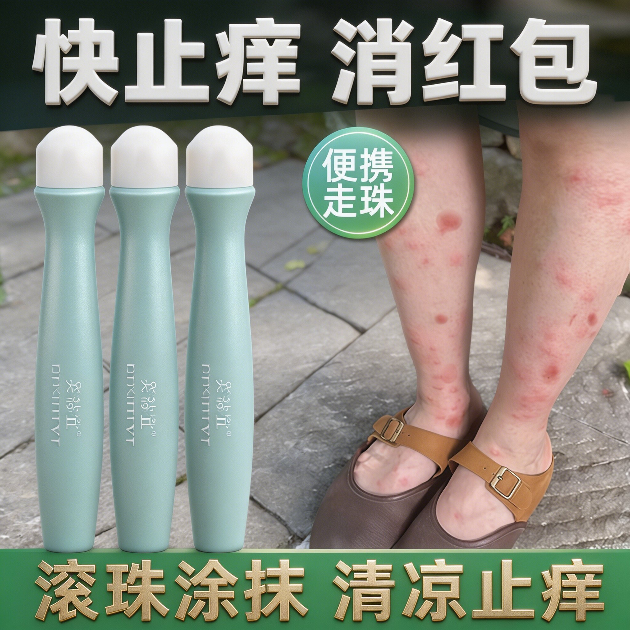 走珠防蚊止痒驱蚊膏婴童孕妇适用