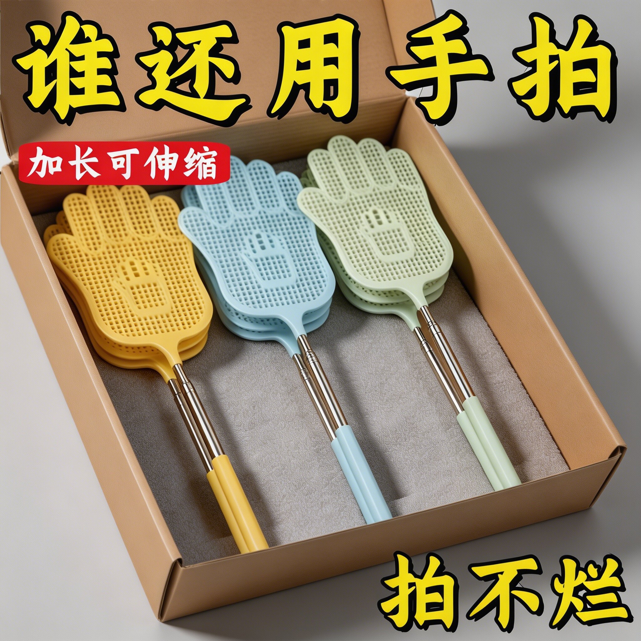 可伸缩不锈钢加厚家用拍