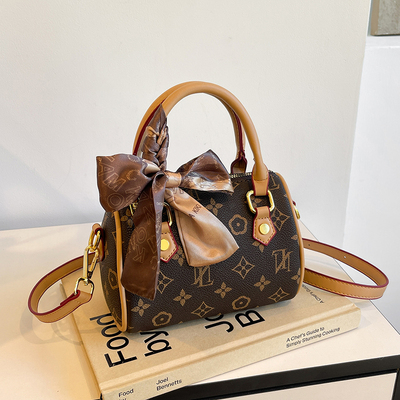 路易CITEX LV官方旗舰店今年流行波士顿老花枕头包女2024新款夏天