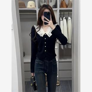 法式复古娃娃领泡泡袖上衣女小众设计感春季新款内搭打底衫高级感