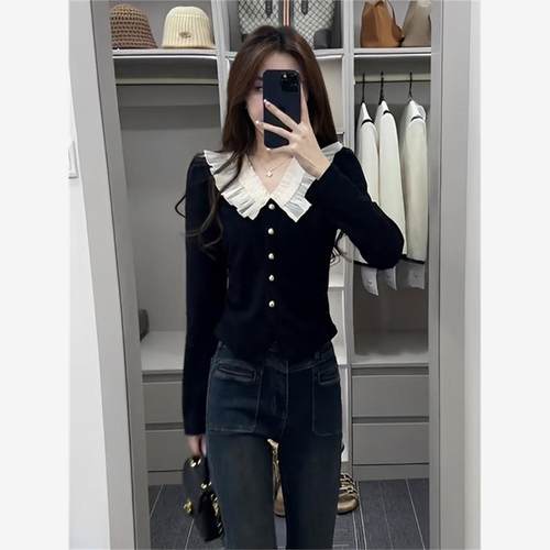 法式复古娃娃领泡泡袖上