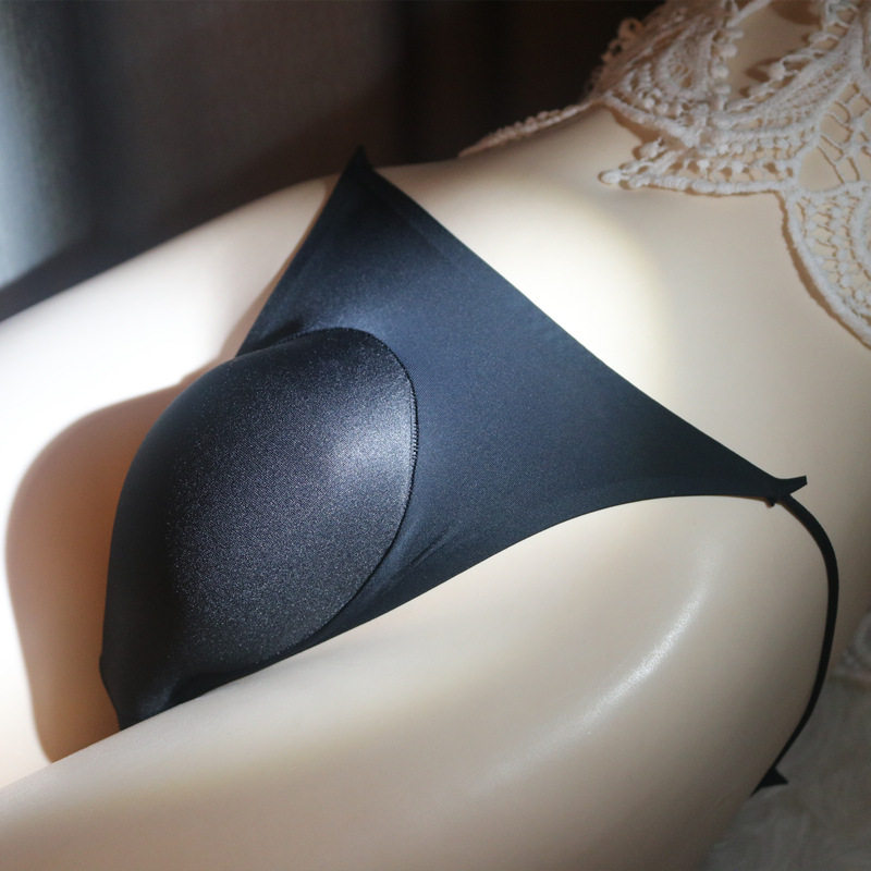 男生性感冰丝凹凸显大太空舱防摩擦海绵内裤丝滑隐藏JJ三角裤