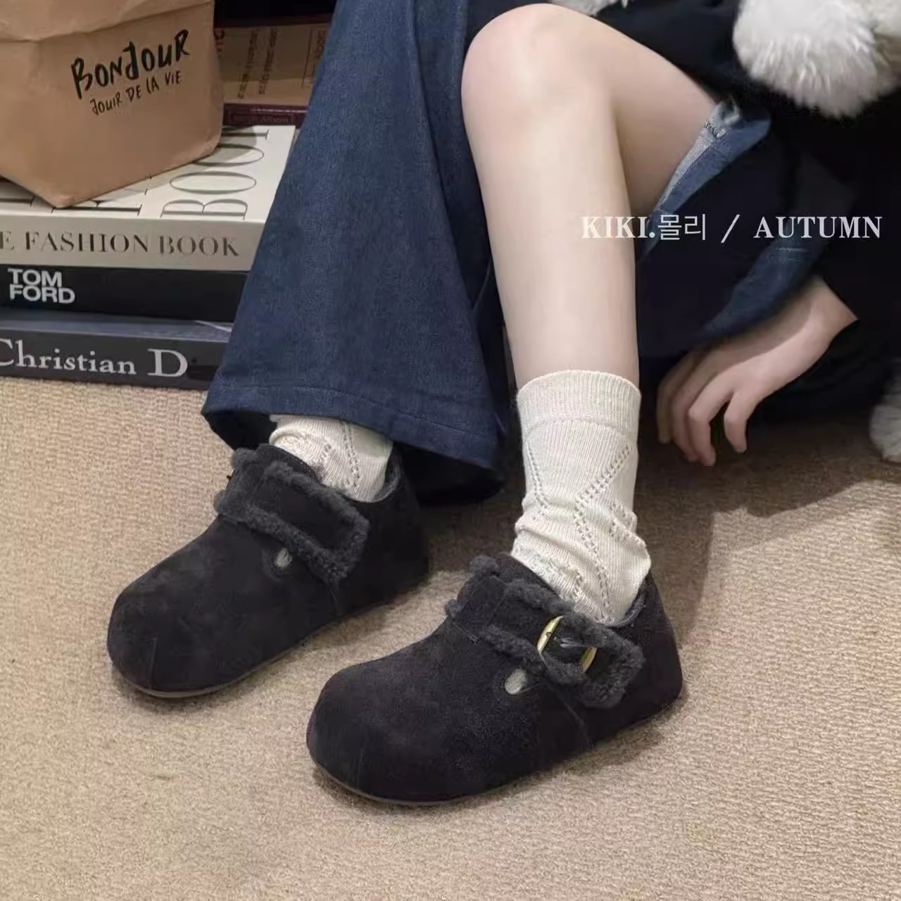 欧洲站2025秋冬新款加绒勃肯鞋