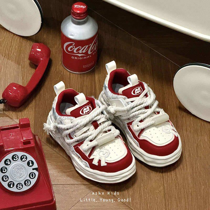 XSHX溶解王炸｜男女童春夏透气皮面商场同款魔术贴一脚蹬轻盈板鞋,童鞋/婴儿鞋/亲子鞋,运动鞋,淘宝优惠券,粉丝福利购,淘宝优惠卷