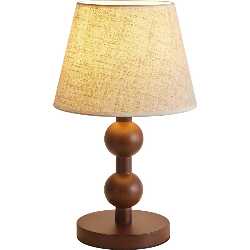 优选法式复古实木k中古台灯美式新中式侘寂风设计师卧室床头柜灯