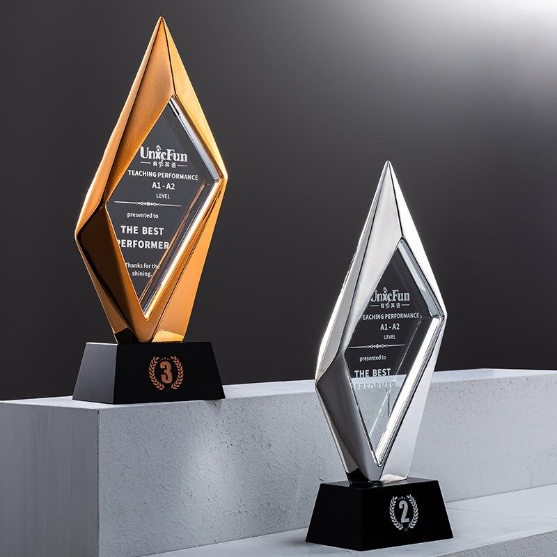 精选新款菱形树脂奖杯定制订做A创意奖牌优秀企业员工年会颁奖纪,个性定制/设计服务/DIY,奖杯/奖章/奖状/证书定制,淘宝优惠券,粉丝福利购,淘宝优惠卷