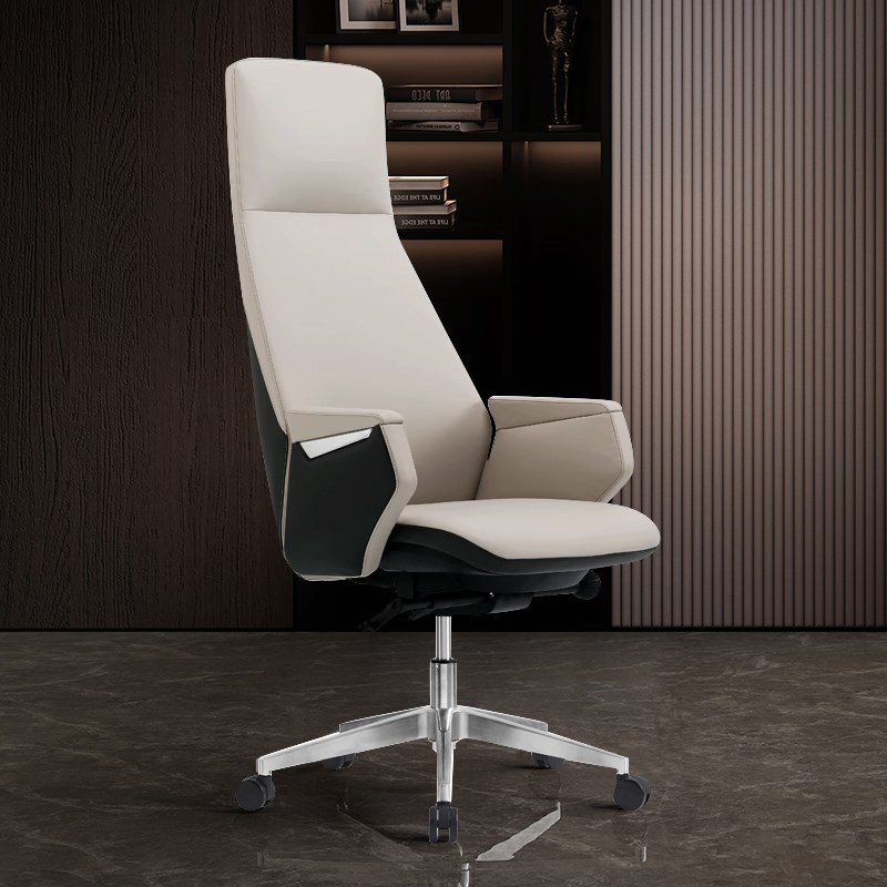 优选高端牛皮大班椅m经理商务办公椅舒适久坐电脑椅简约现代老板